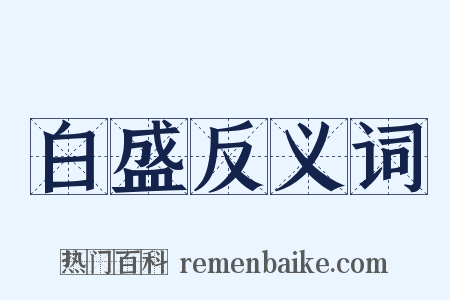 白盛反义词是什么意思的图片